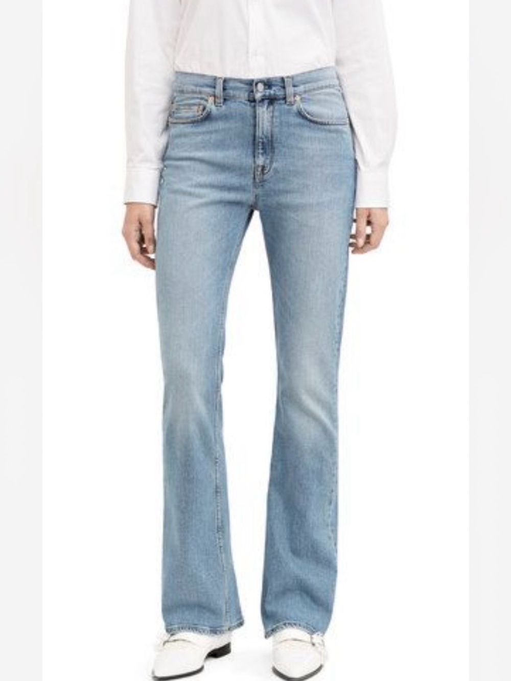 Acne Studios Lita Bootcut Flare Clean Light Vintage Blue Wash Jeans size 29